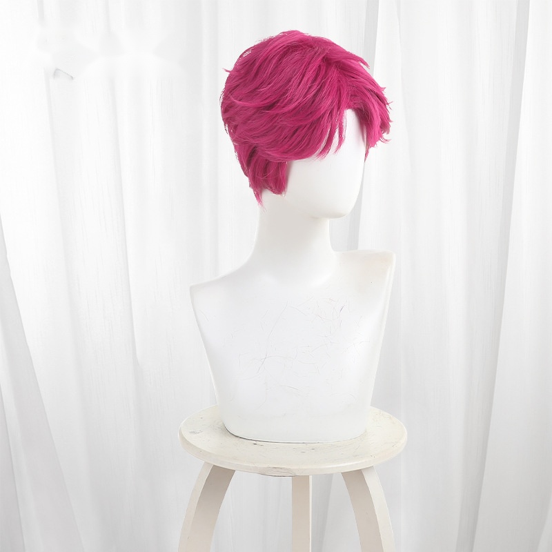 Abby Pink Short Flipped Teased Cosplay Wig for KPop Demon Hunters - 604E - Image 3