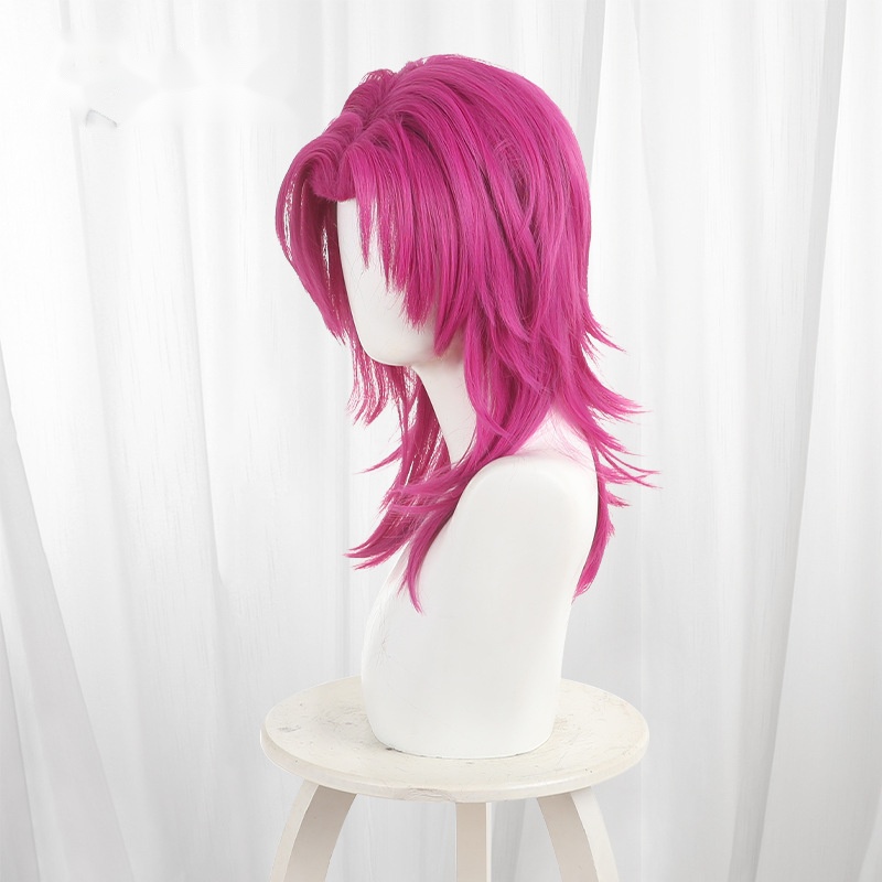 Romance Pink Medium-length Flipped Cosplay Wig for KPop Demon Hunters - 604F