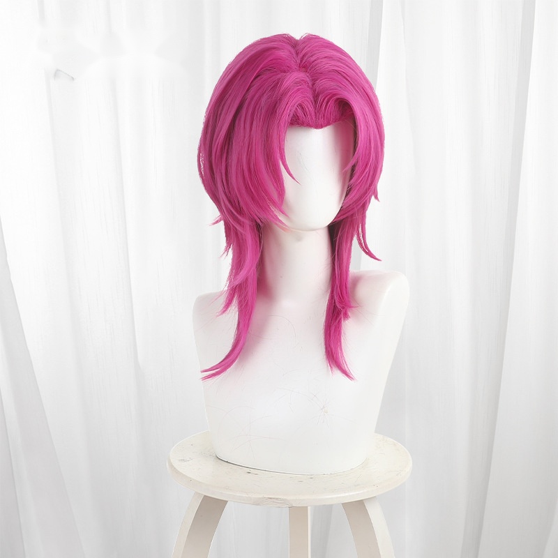 Romance Pink Medium-length Flipped Cosplay Wig for KPop Demon Hunters - 604F - Image 2