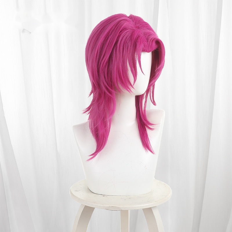 Romance Pink Medium-length Flipped Cosplay Wig for KPop Demon Hunters - 604F - Image 3
