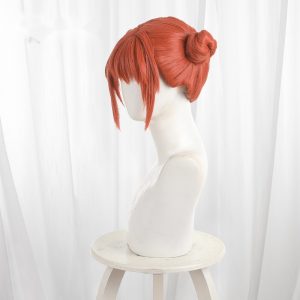 Kagura Orange Double Bun Scalp-top Short Cosplay Wig for Gintama - 608B