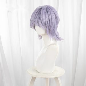 Mystery Gray-purple Short Flipped Teased Cosplay Wig for KPop Demon Hunters - 604G