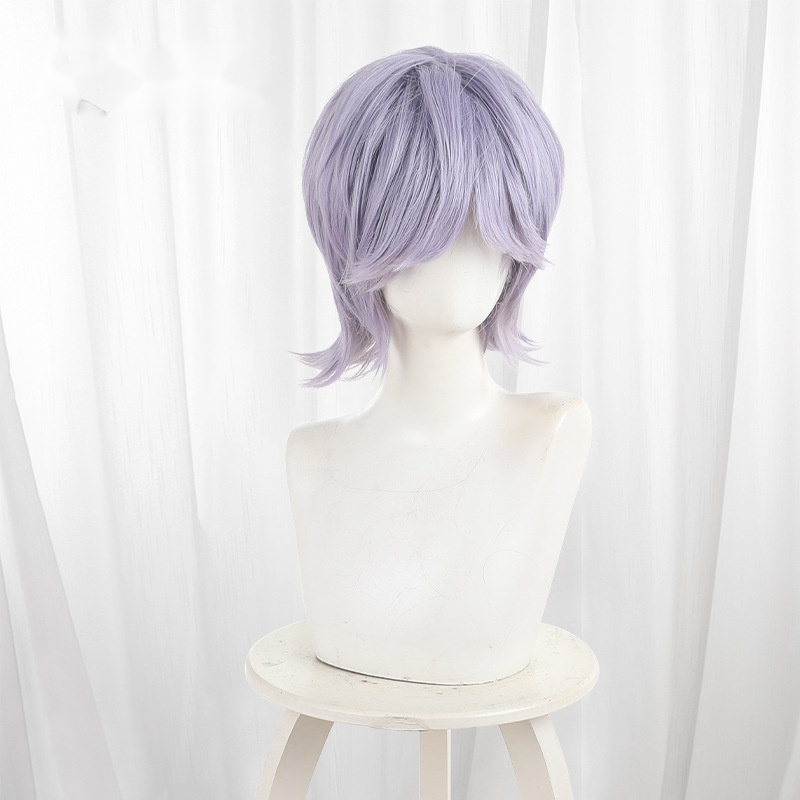 Mystery Gray-purple Short Flipped Teased Cosplay Wig for KPop Demon Hunters - 604G - Image 2