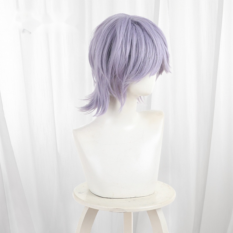Mystery Gray-purple Short Flipped Teased Cosplay Wig for KPop Demon Hunters - 604G - Image 3