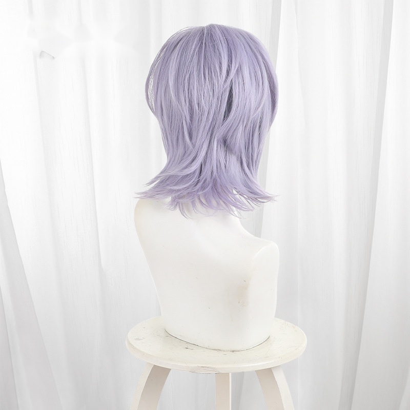 Mystery Gray-purple Short Flipped Teased Cosplay Wig for KPop Demon Hunters - 604G - Image 4