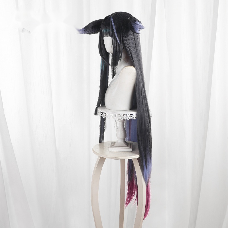 Mio Multi-color Gradient Long Straight Hime Cut Styled Cosplay Wig for Arknights - 492YC