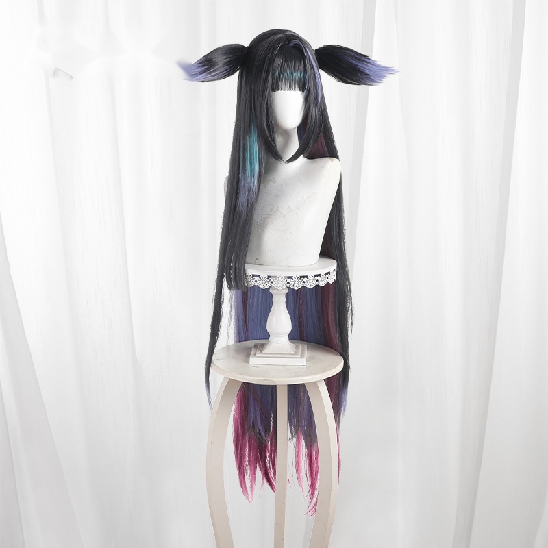 Mio Multi-color Gradient Long Straight Hime Cut Styled Cosplay Wig for Arknights - 492YC - Image 2