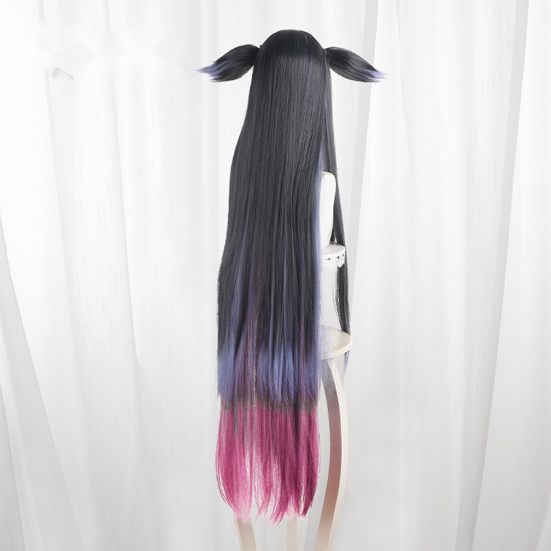 Mio Multi-color Gradient Long Straight Hime Cut Styled Cosplay Wig for Arknights - 492YC - Image 4