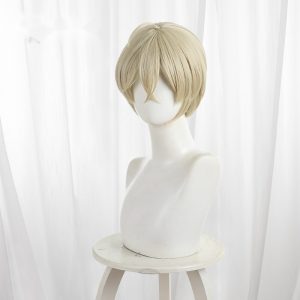 Kazue Sanda Ash Blonde Blonde Scalp-top Short Cosplay Wig for SANDA - 606A