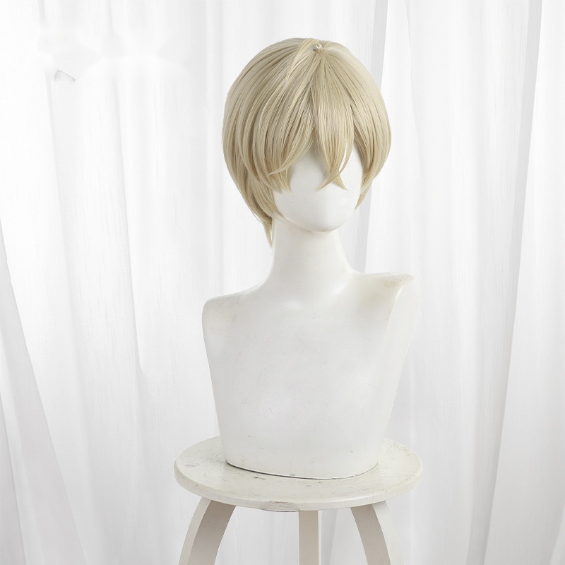 Kazue Sanda Ash Blonde Blonde Scalp-top Short Cosplay Wig for SANDA - 606A - Image 2