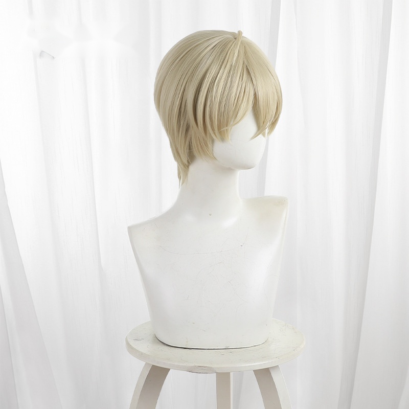 Kazue Sanda Ash Blonde Blonde Scalp-top Short Cosplay Wig for SANDA - 606A - Image 3