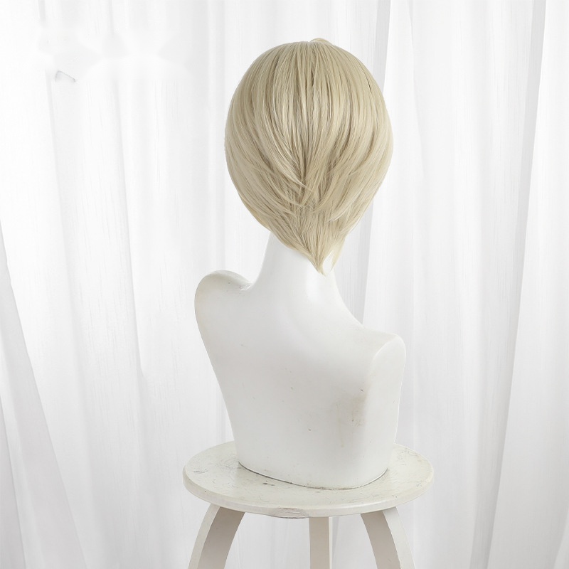 Kazue Sanda Ash Blonde Blonde Scalp-top Short Cosplay Wig for SANDA - 606A - Image 4