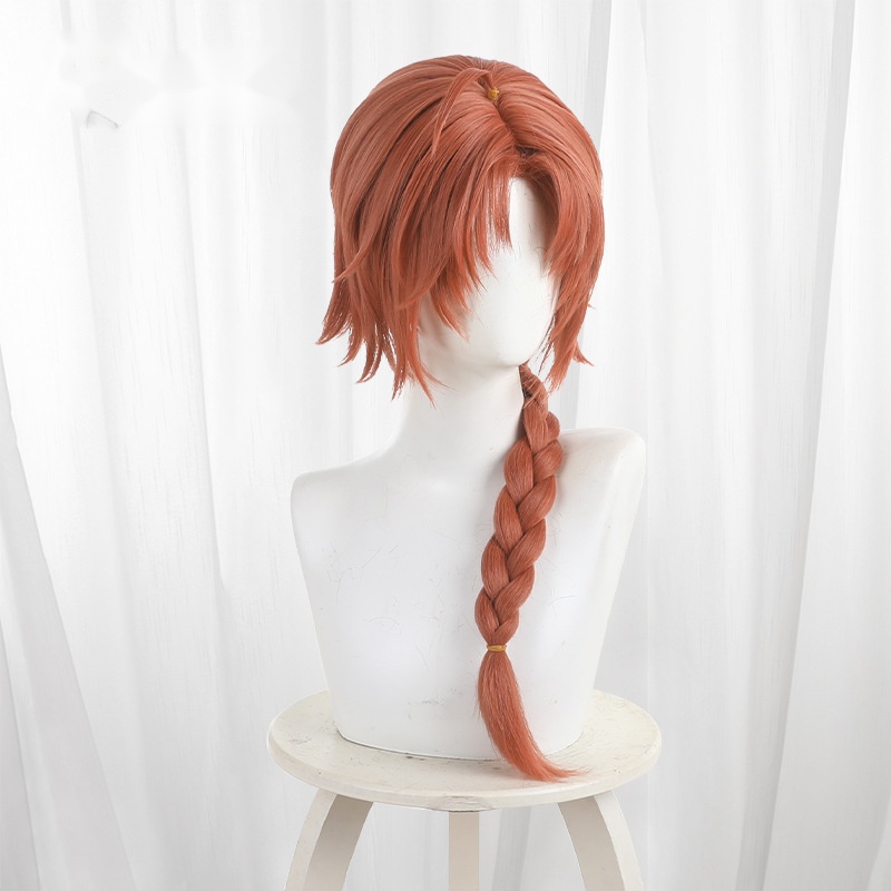 Kamui Orange Middle-part Scalp-top Braided Long Cosplay Wig for Gintama - 608D - Image 2