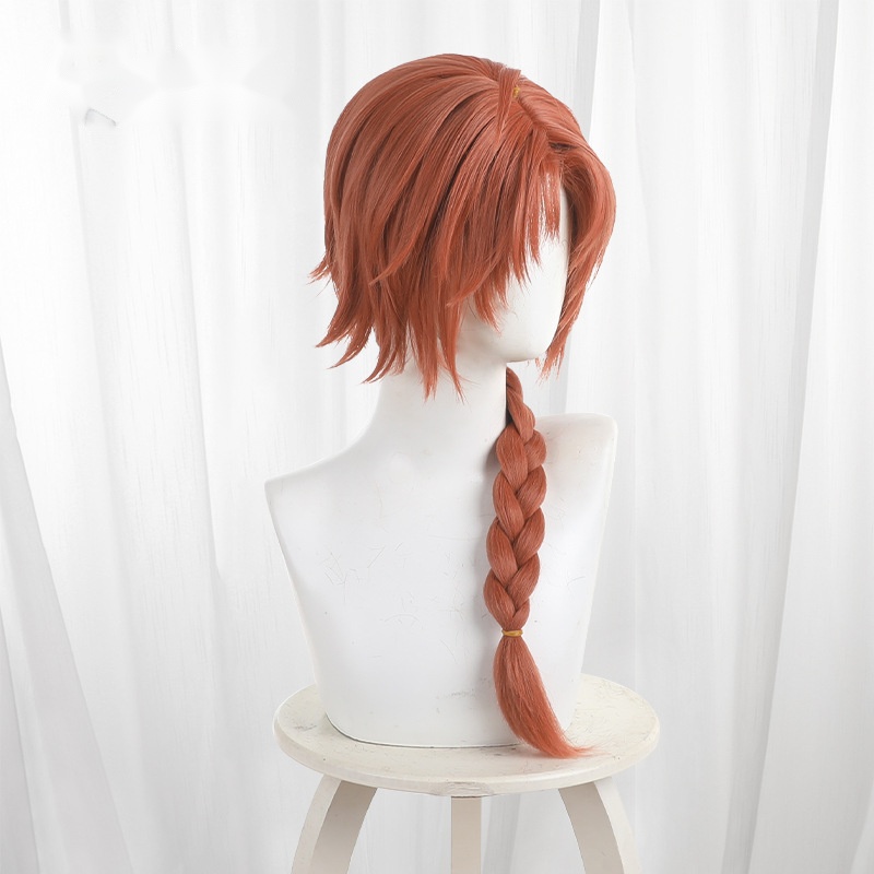 Kamui Orange Middle-part Scalp-top Braided Long Cosplay Wig for Gintama - 608D - Image 3