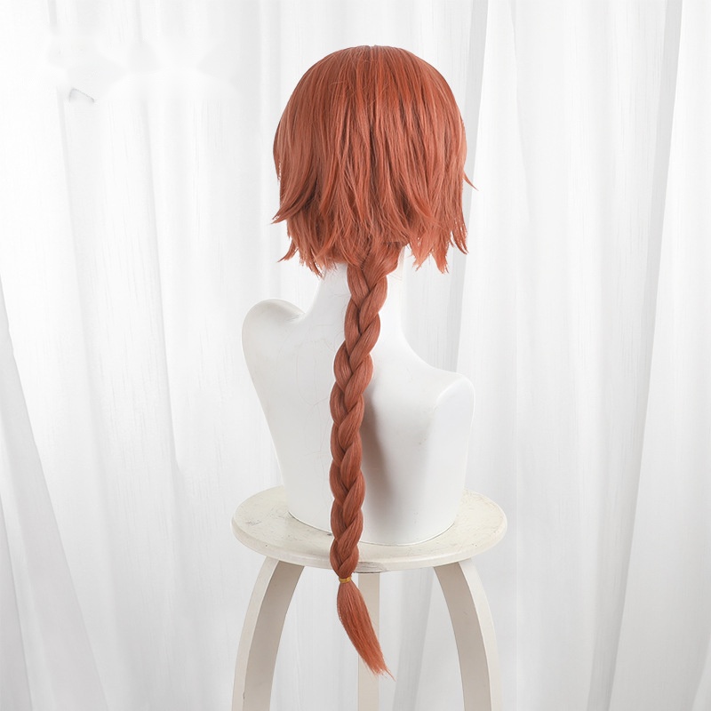 Kamui Orange Middle-part Scalp-top Braided Long Cosplay Wig for Gintama - 608D - Image 4