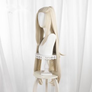 Dfeitian Ash Blonde Blonde Clip-in Long Cosplay Wig for Honkai: Nexus Anima - 607C