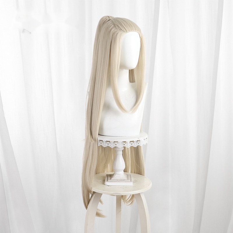 Dfeitian Ash Blonde Blonde Clip-in Long Cosplay Wig for Honkai: Nexus Anima - 607C - Image 3