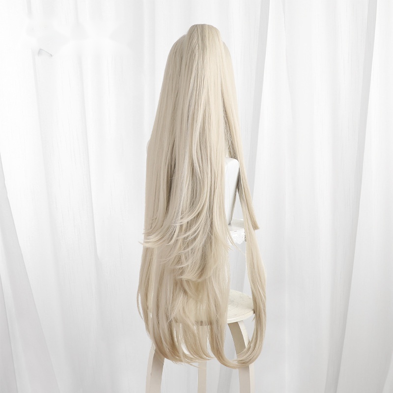 Dfeitian Ash Blonde Blonde Clip-in Long Cosplay Wig for Honkai: Nexus Anima - 607C - Image 4