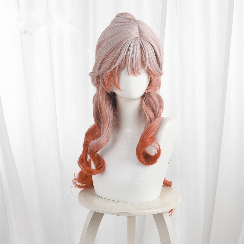 Haruka Gradient Clip-in Ringlet Curls Long Cosplay Wig for Arknights - 492W - Image 2