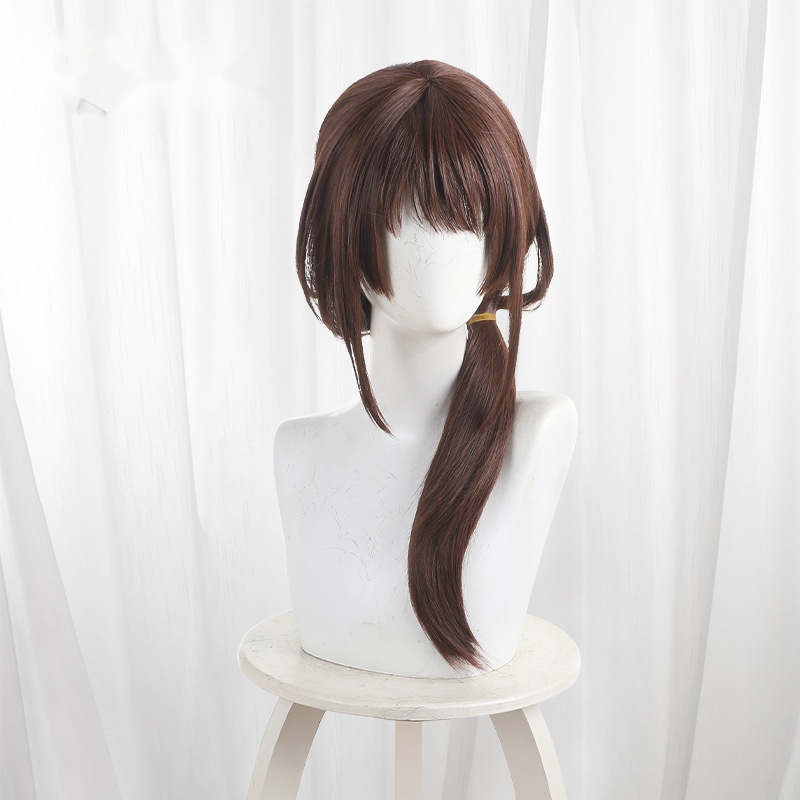 Yuzora Uchida Chestnut Ponytail Long Cosplay Wig for Chitose Is in the Ramune Bottle - 609C - Image 2