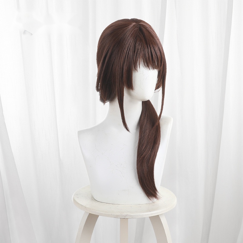 Yuzora Uchida Chestnut Ponytail Long Cosplay Wig for Chitose Is in the Ramune Bottle - 609C - Image 3