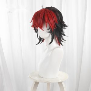 Komano Manato Color-block Short Flipped Teased Cosplay Wig for Zenless Zone Zero - 551Z