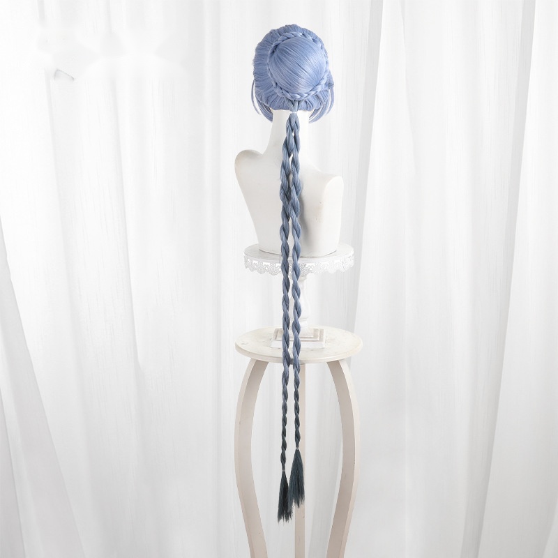 Lucia Gradient Braided Hair Bun Long Cosplay Wig for Zenless Zone Zero - 551X - Image 4