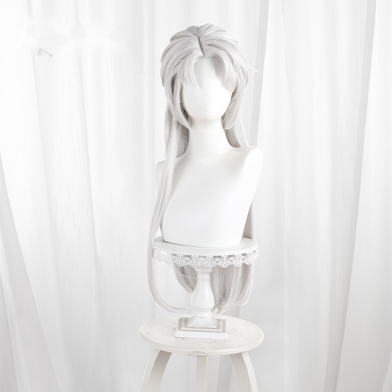 Geisha Silver-white Long Layered Cosplay Wig for Identity V - 562GB - Image 2