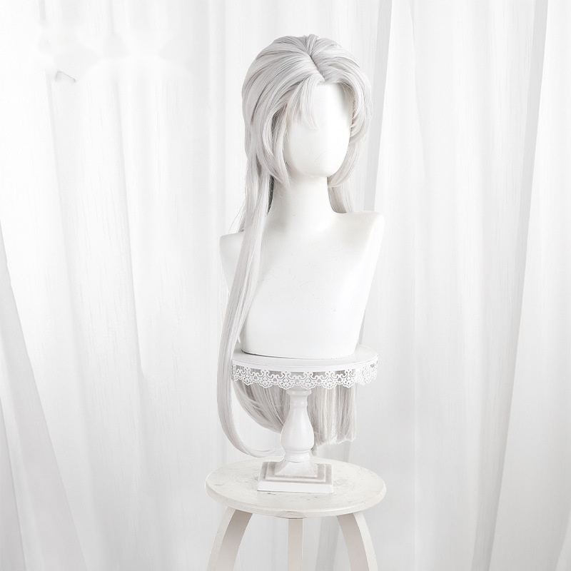 Geisha Silver-white Long Layered Cosplay Wig for Identity V - 562GB - Image 3