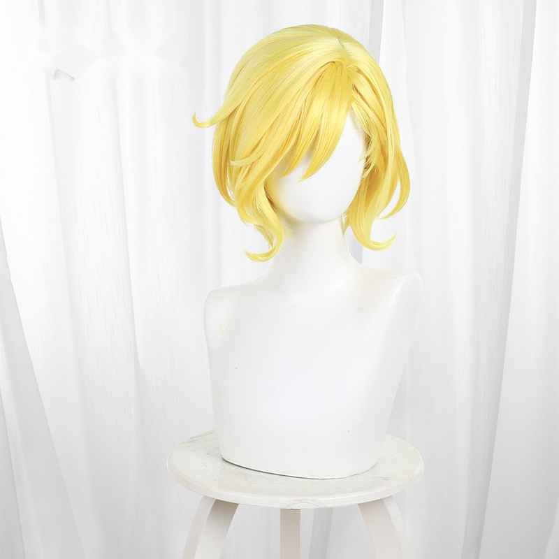 Setsu Golden Blonde Side-part Scalp-top Short Flipped Cosplay Wig for Gnosia - 610B - Image 2