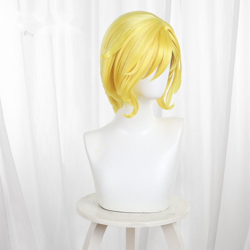 Setsu Golden Blonde Side-part Scalp-top Short Flipped Cosplay Wig for Gnosia - 610B - Image 3