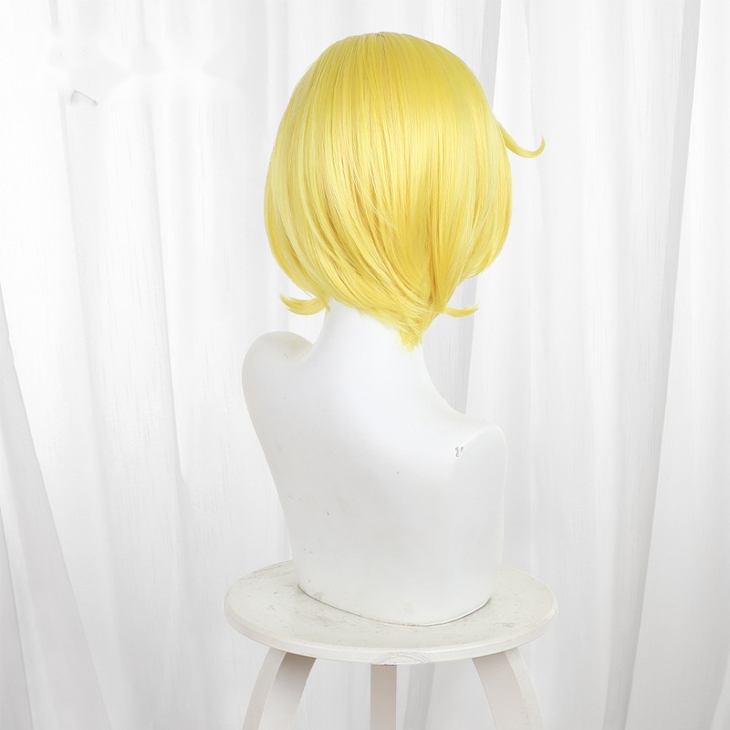 Setsu Golden Blonde Side-part Scalp-top Short Flipped Cosplay Wig for Gnosia - 610B - Image 4