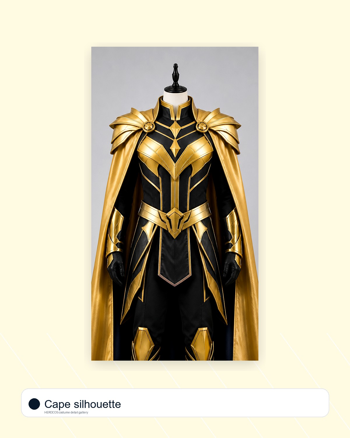Captain Gold Cape Costume - Image 2