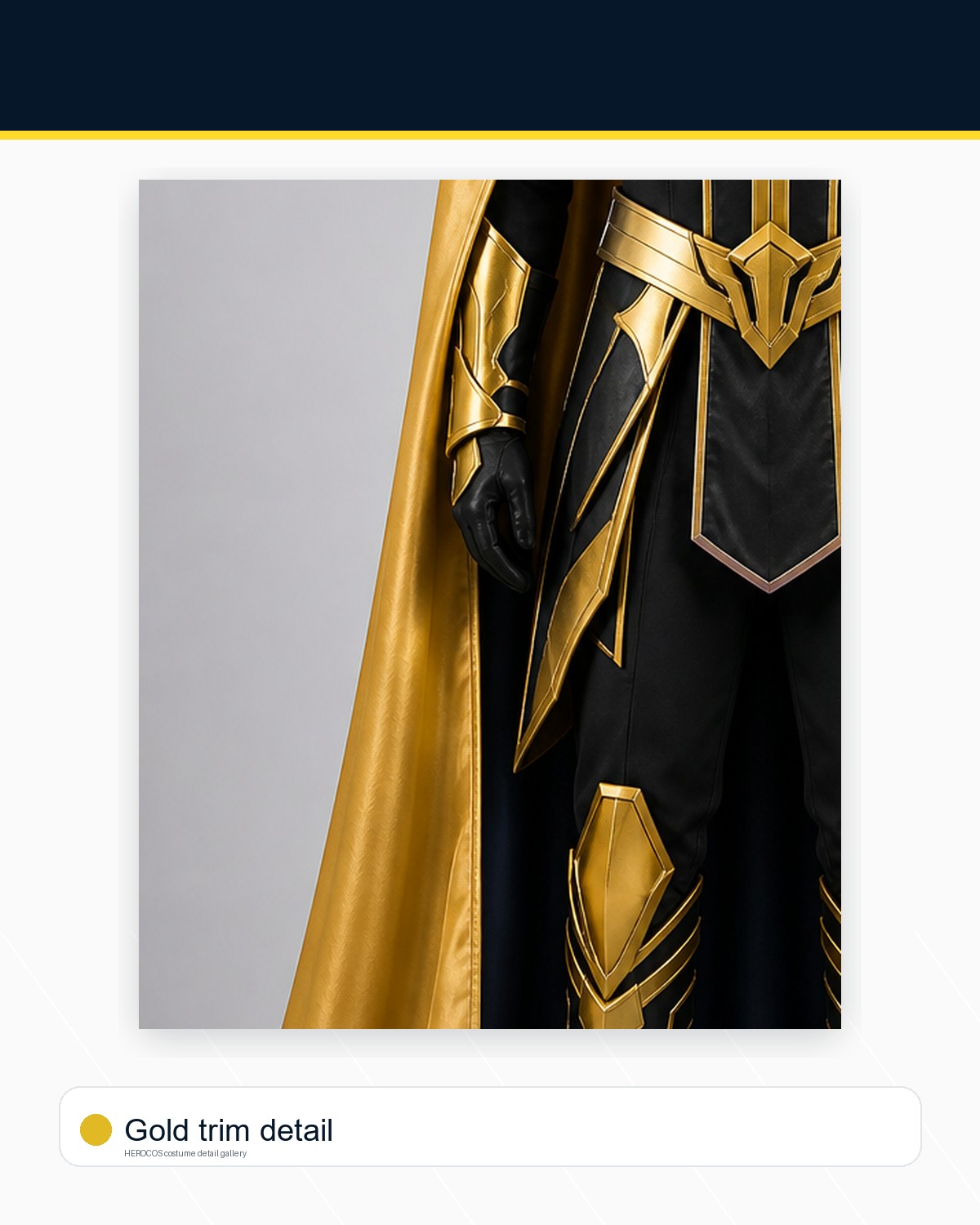 Captain Gold Cape Costume - Image 4