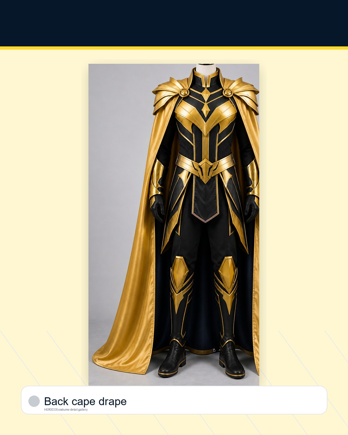 Captain Gold Cape Costume - Image 7