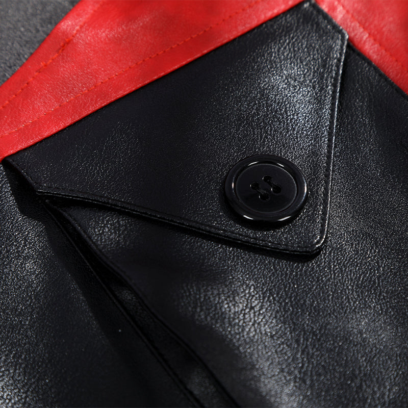 Red Hood Jason Todd Rebirth Cosplay Costume Red Leather Halloween Suit - Image 20