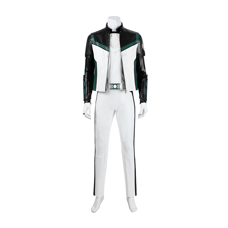 Green Lantern White Suit Cosplay Costume Legacy Green Lantern Outfit Hallowenn - Image 4