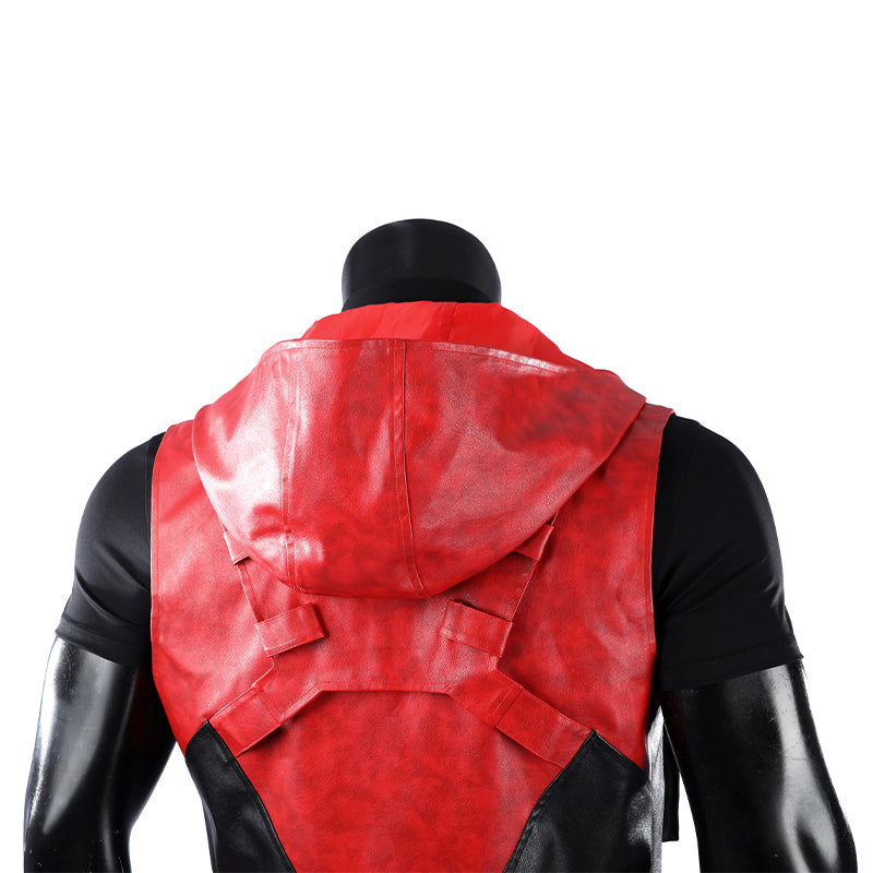 Red Hood Jason Todd Rebirth Cosplay Costume Red Leather Halloween Suit - Image 13