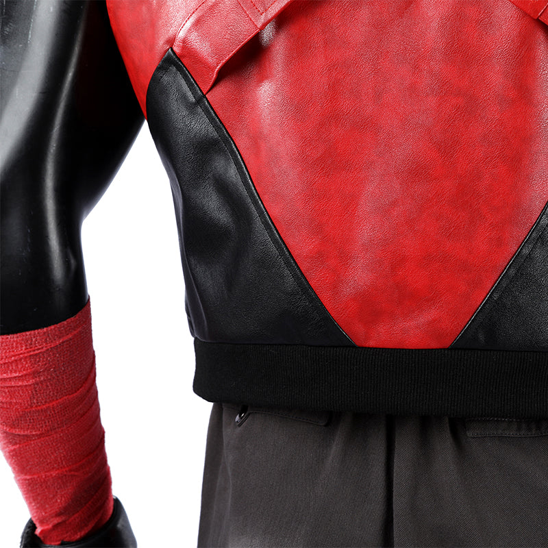Red Hood Jason Todd Rebirth Cosplay Costume Red Leather Halloween Suit - Image 22
