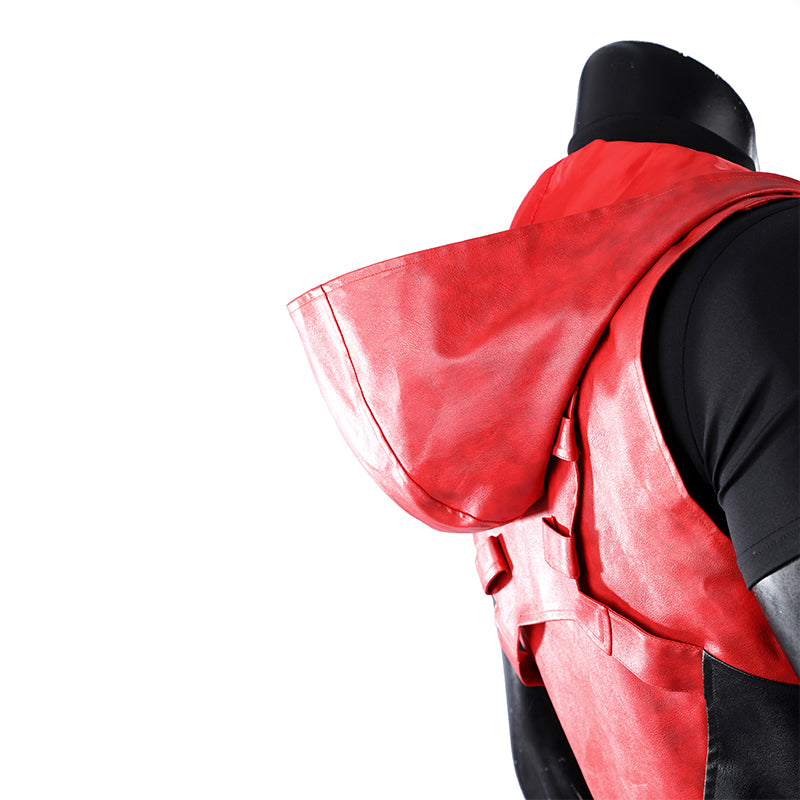 Red Hood Jason Todd Rebirth Cosplay Costume Red Leather Halloween Suit - Image 15