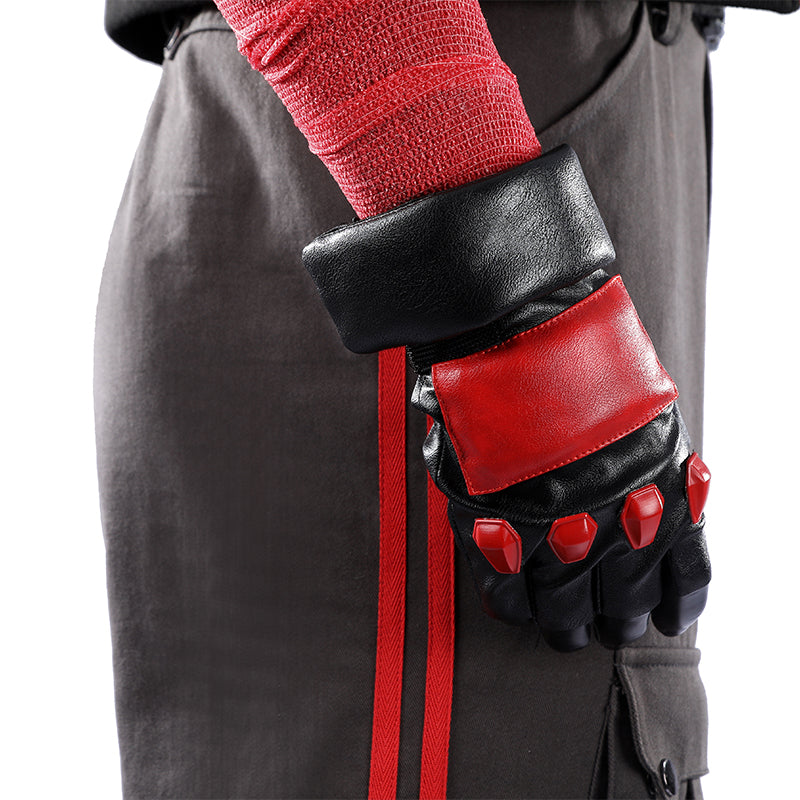 Red Hood Jason Todd Rebirth Cosplay Costume Red Leather Halloween Suit - Image 23