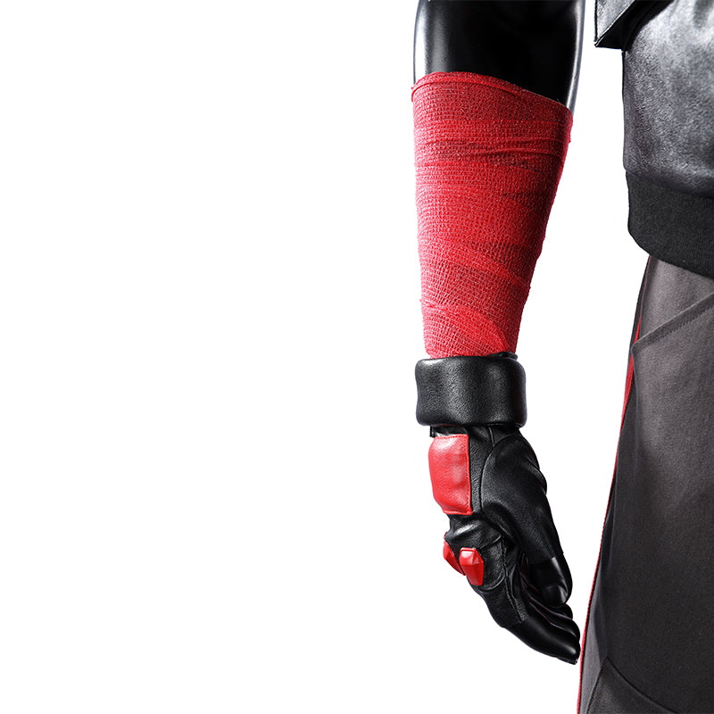 Red Hood Jason Todd Rebirth Cosplay Costume Red Leather Halloween Suit - Image 24