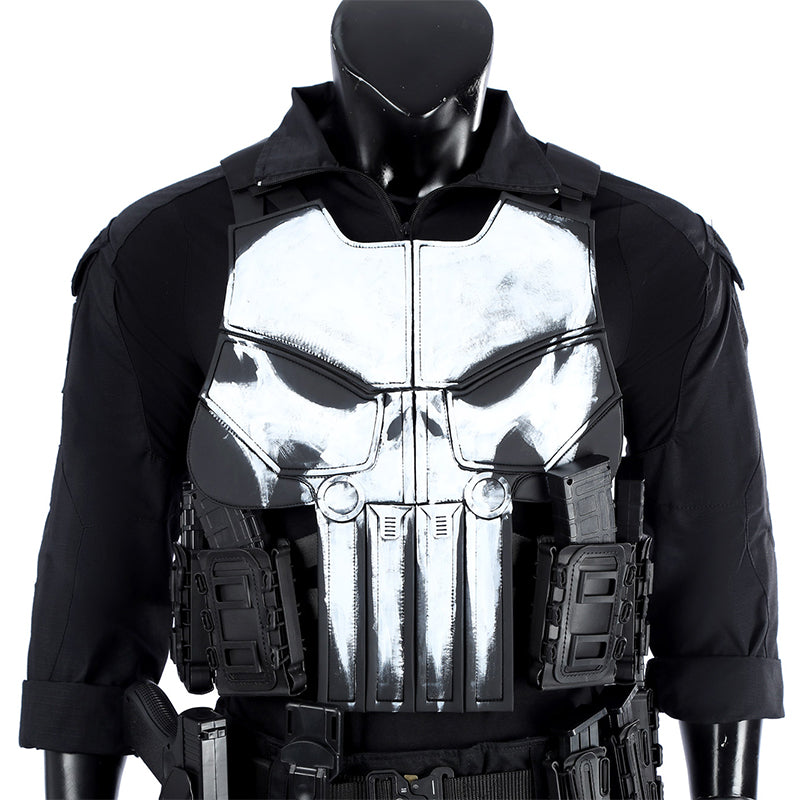 The Punisher Cosplay Costume Frank Castle Skull Suit One Last Kill Halloween - Image 18