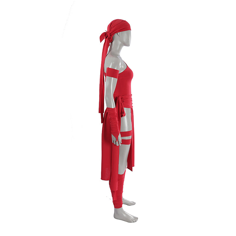Elektra Natchios Cosplay Costume Daredevil Comics Red Ninja Halloween Outfit - Image 5