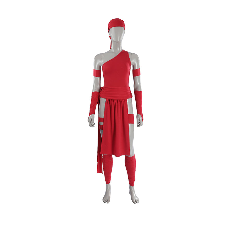 Elektra Natchios Cosplay Costume Daredevil Comics Red Ninja Halloween Outfit - Image 4