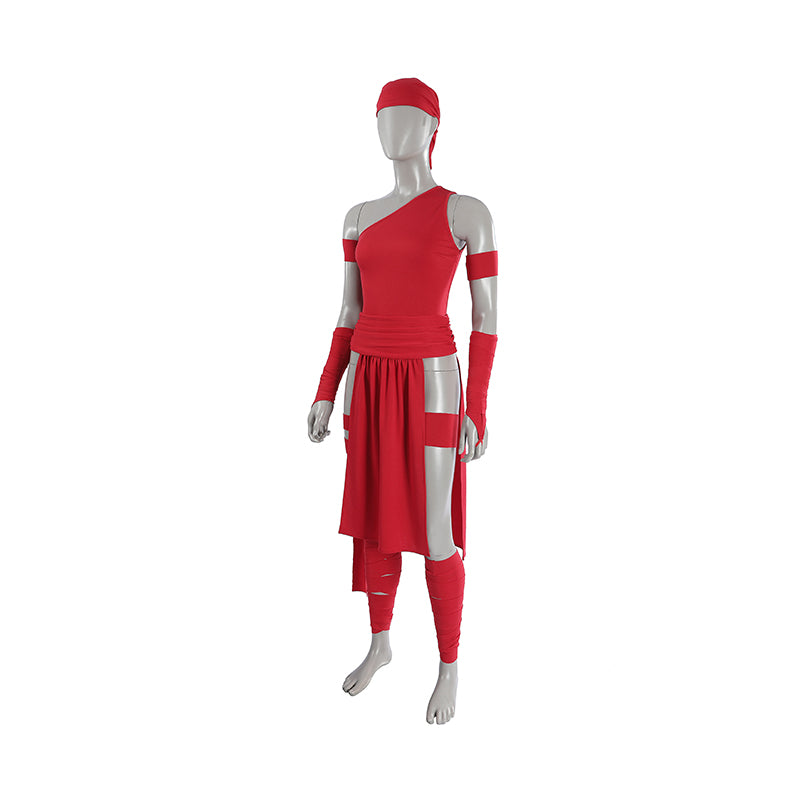 Elektra Natchios Cosplay Costume Daredevil Comics Red Ninja Halloween Outfit - Image 6