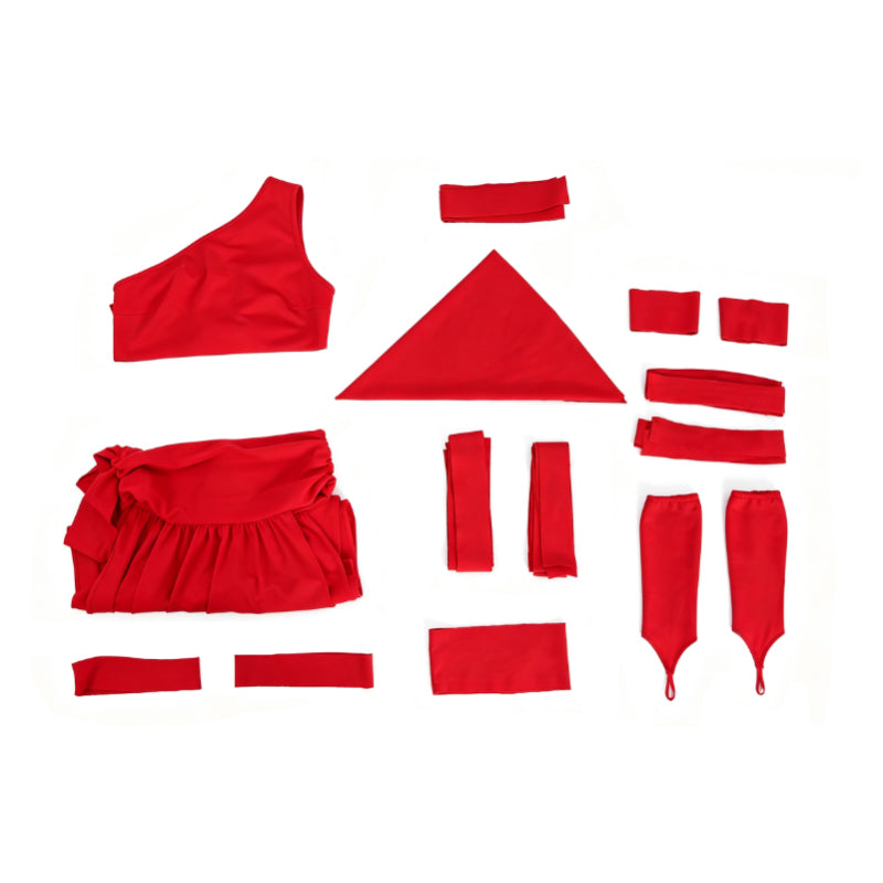 Elektra Natchios Cosplay Costume Daredevil Comics Red Ninja Halloween Outfit - Image 12