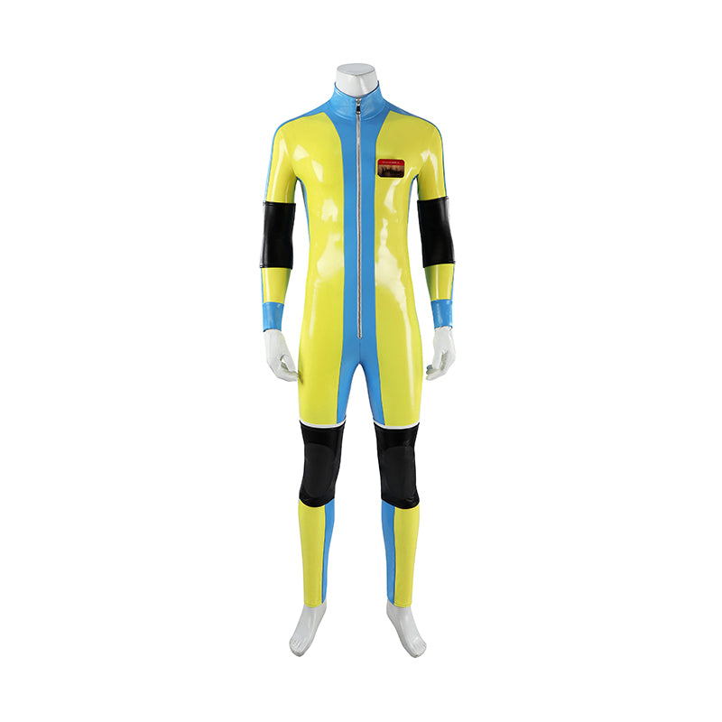 Dispatch Waterboy Cosplay Costume Yellow Leather Halloween Suit - Image 2