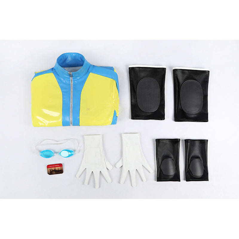 Dispatch Waterboy Cosplay Costume Yellow Leather Halloween Suit - Image 7