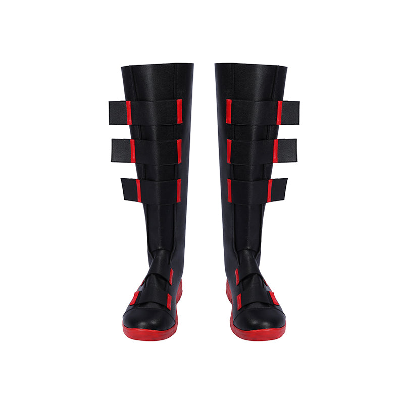 Red Hood Jason Todd Rebirth Cosplay Costume Red Leather Halloween Suit - Image 36